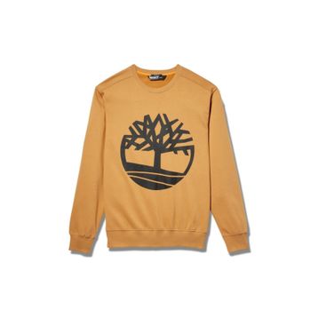 Timberland TB0A2BJ8P571 YC Core Tree Logo O Yaka Regular Fit Baskılı Sarı Erkek Sweatshirt