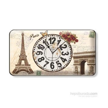 Time Gold Paris Eyfel Kulesi Duvar Saati