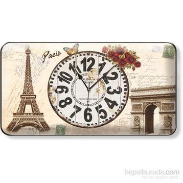 Time Gold Paris Eyfel Kulesi Duvar Saati