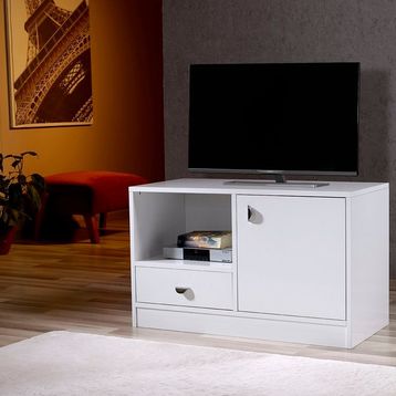 Timpan Mini Parlak Beyaz TV Ünitesi