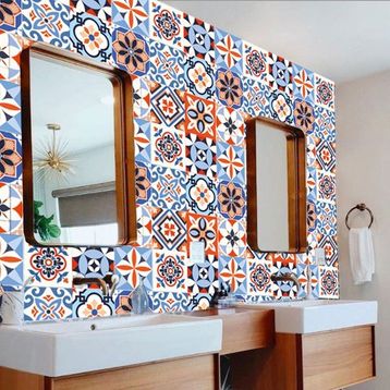Tink Meksika Desenli Çok Renkli 30x30 cm Duvar PVC Karo