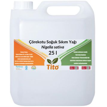 Tito 25 lt Çörekotu Yağı Soğuk Sıkım