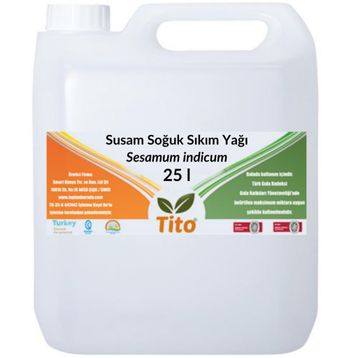 Tito 25 lt Soğuk Sıkım Susam Yağı