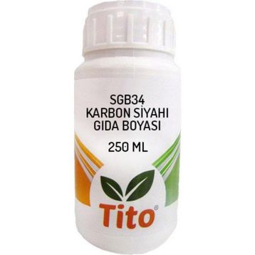Tito 250 gr Bitkisel Karbon Siyahı Sıvı Gıda Renklendiricisi