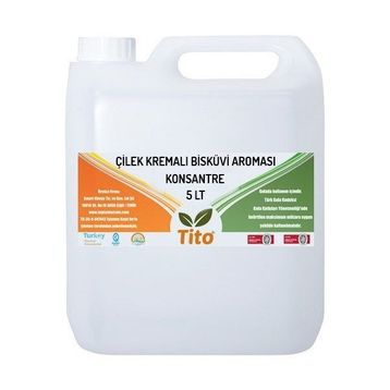Tito 5 lt Çilek Kremalı Bisküvi Aroması