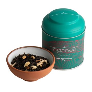 Toganoo Tea 50 gr Vanilla Veda Chai Masala Vanilyalı Baharatlı Siyah Çay