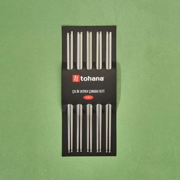 Tohana 22.5 cm Gri Çelik Yemek Çubuğu