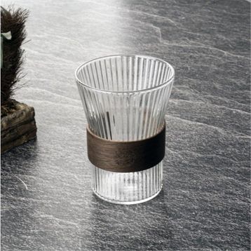 Tohana 320 ml Çizgili Cam Bardak