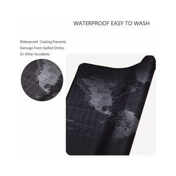 Tokyo Dünya Haritası Desenli 90x40 cm Xxl Mouse Pad