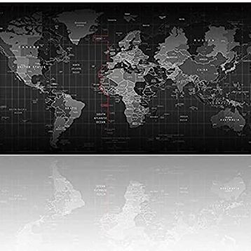 Tokyo Dünya Haritası Desenli 90x40 cm Xxl Mouse Pad