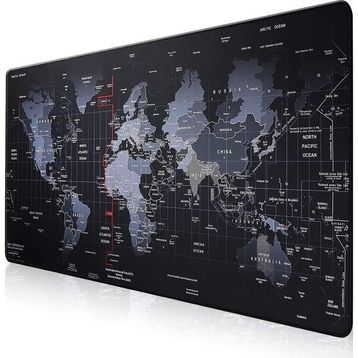 Tokyo Dünya Haritası Desenli 90x40 cm Xxl Mouse Pad
