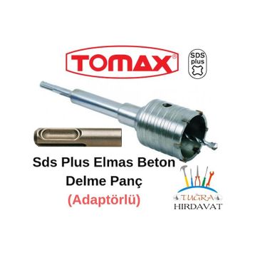 Tomax 75 mm SDS Plus Elmaslı Adaptörlü Beton Delme Panç