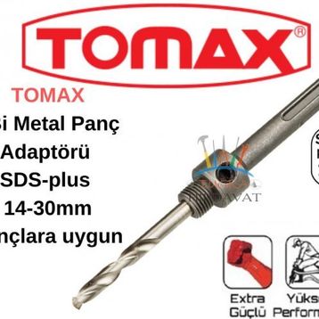 Tomax Bi-Metal Panç SDS Plus 14-30 mm Adaptörü
