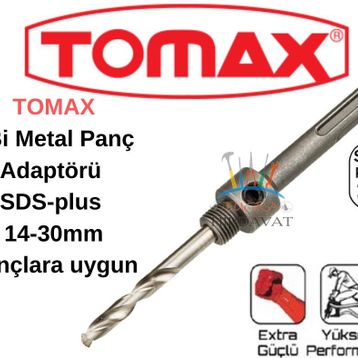 Tomax Bi-Metal Panç SDS Plus 14-30 mm Adaptörü