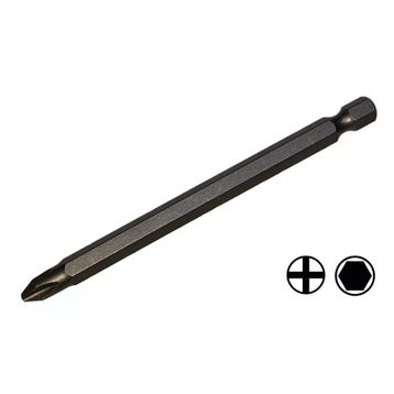 Tomax PZ2 x 100 mm Pozidriv Yıldız Mıknatıslı Manyetik Bits Matkap Ucu