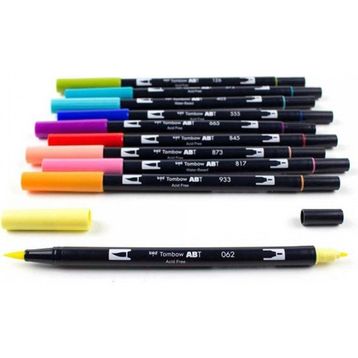 Tombow 56217 10'lu Retro Renkler AB-T Dual Brush Pen G.Kalem Seti