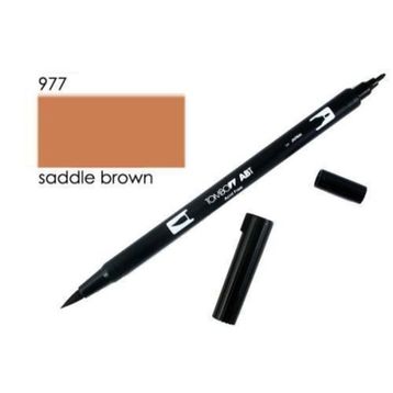 Tombow 977 Saddle Brown AB-T Dual Brush Grafik Kalemi