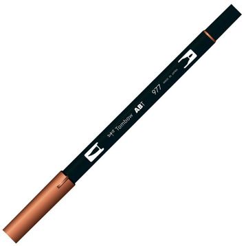 Tombow 977 Saddle Brown AB-T Dual Brush Grafik Kalemi
