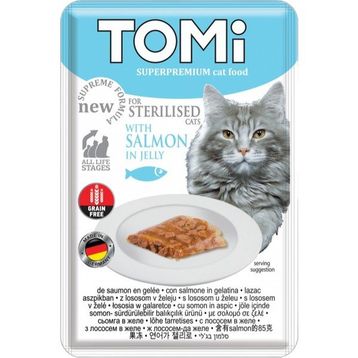 Tomi Pouch Somon ve Yumurta Tahılsız 85 gr Kısırlaştırılmış Kedi Mama
