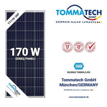 Tommatech 170 Watt Polikristal Güneş Paneli