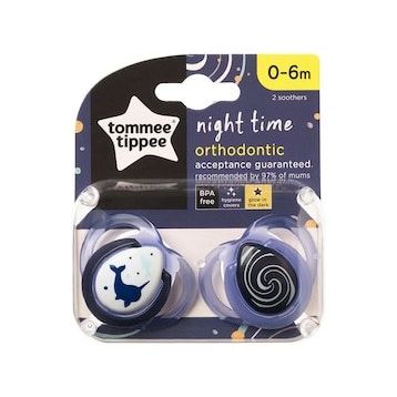Tommee Tippee 2'li 0-6 Ay Ortodontik Gece Emziği