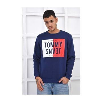 Tommy Hilfiger DM0DM08473 Mavi Erkek Sweatshirt