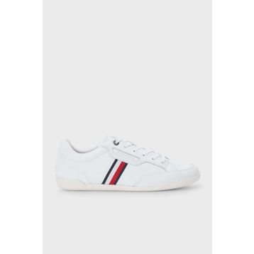 Tommy Hilfiger FM0FM04277 YBR Beyaz Deri Sneaker Erkek Ayakkabı