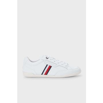 Tommy Hilfiger FM0FM04277 YBR Beyaz Deri Sneaker Erkek Ayakkabı