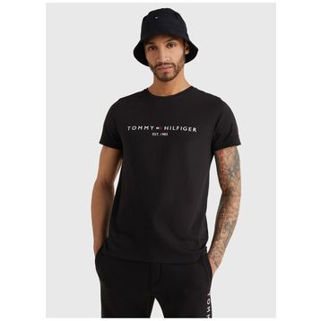 Tommy Hilfiger MW0MW11465BAS Bisiklet Yaka Siyah Erkek T-shirt