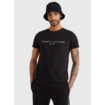 Tommy Hilfiger MW0MW11465BAS Bisiklet Yaka Siyah Erkek T-shirt