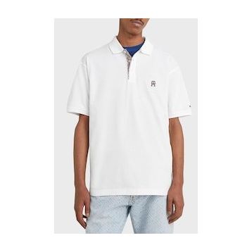 Tommy Hilfiger MW0MW30785 YBR Beyaz Pamuk Regular Fit Düğmeli Polo Erkek T-shirt