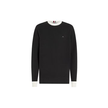 Tommy Hilfiger MW0MW33511 Siyah Bisiklet Yaka Slim Fit Erkek Kazak