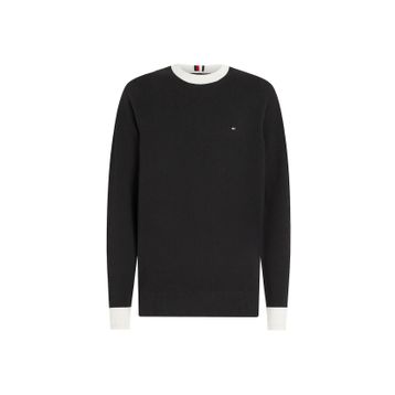 Tommy Hilfiger MW0MW33511 Siyah Bisiklet Yaka Slim Fit Erkek Kazak