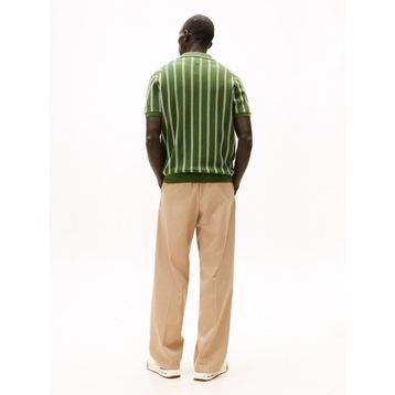 Tommy Hilfiger MW0MW41949 Knitted Vertical Stripe Ss Erkek Polo Tişört