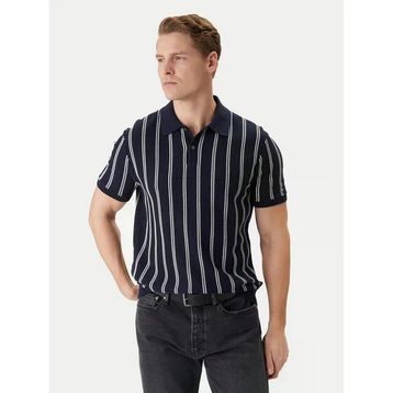 Tommy Hilfiger MW0MW41949 Knitted Vertical Stripe Ss Erkek Polo Tişört