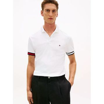 Tommy Hilfiger MW0MW42743 Rwb Cuff Liquid Cotton Slim Erkek Polo Tişört