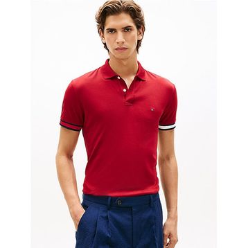 Tommy Hilfiger MW0MW42743 Rwb Cuff Liquid Cotton Slim Erkek Polo Tişört