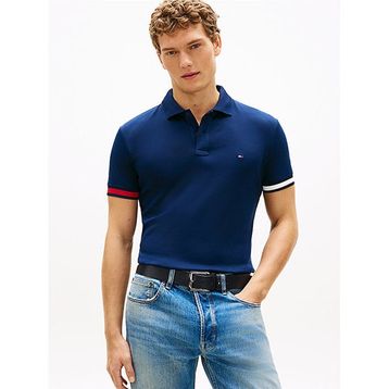 Tommy Hilfiger MW0MW42743 Rwb Cuff Liquid Cotton Slim Erkek Polo Tişört