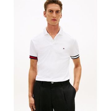 Tommy Hilfiger MW0MW42743 Rwb Cuff Liquid Cotton Slim Erkek Polo Tişört