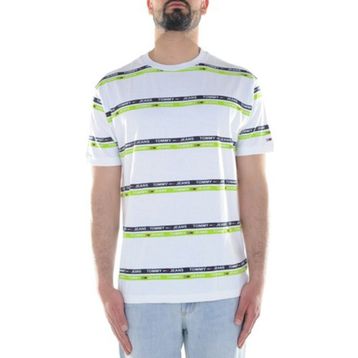 Tommy Hilfiger Tjm Camo Ground Logo Tee Beyaz White Ybr Erkek Üst Ve T-Shirt