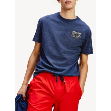 Tommy Hilfiger Tjm Camo Ground Logo Tee Beyaz White Ybr Erkek Üst Ve T-Shirt