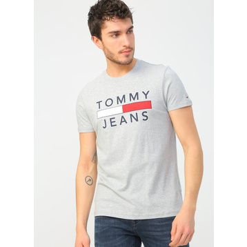 Tommy Hilfiger Tjm Camo Ground Logo Tee Beyaz White Ybr Erkek Üst Ve T-Shirt