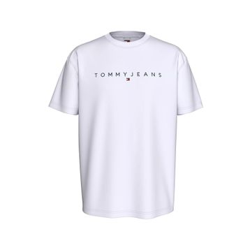Tommy Hilfiger TJM REG Linear Logo Tee Ext Beyaz Erkek T-shirt