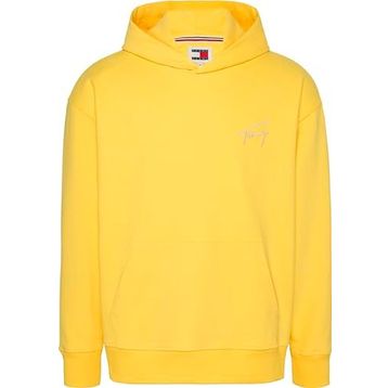 Tommy Hilfiger Tjm Rlx Signature Hoodie Ext Sarı Erkek Sweatshirt
