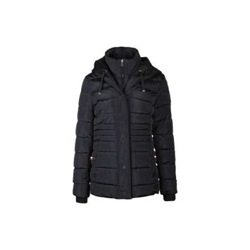 Tommy Hilfiger TW2MP121-BLACK Puffer Siyah Kapüşonlu Kadın Mont