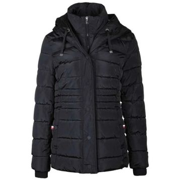 Tommy Hilfiger TW2MP121-BLACK Puffer Siyah Kapüşonlu Kadın Mont