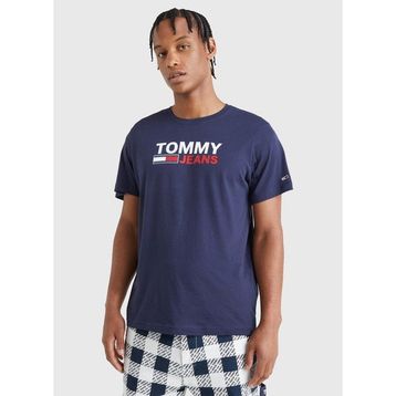 Tommy Jeans DM0DM15379 Mavi Erkek T-Shirt
