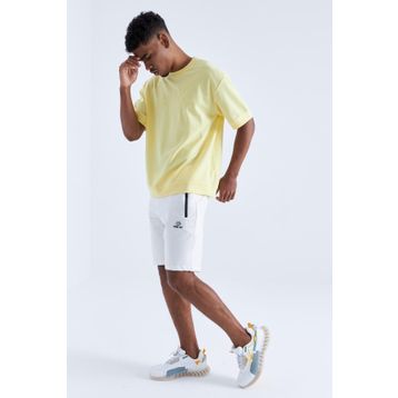 Tommy Life 81136 Ekru Gizli Fermuar Arka Cepli Bağcıklı Standart Erkek Kalıp Şort