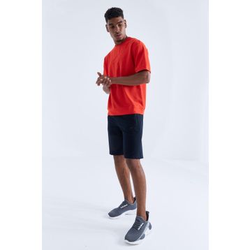 Tommy Life 81136 Lacivert Gizli Fermuar Arka Cepli Bağcıklı Standart Kalıp Erkek Şort