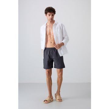 Tommy Life 81237 Antrasıt Hızlı Kuruyan Standart Fit Erkek Deniz Şortu